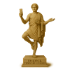 Statue philosophique avec smartphone