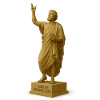 Religious sculpture with message