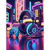 Neon Gaming Headset Design