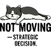 T-shirt Lazy cat – Not moving