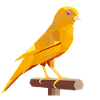 Golden Geometric Canary – Inspired by Jasper