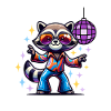 Raccoon 70s In Disco