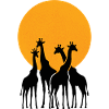 Safari giraffe silhouette
