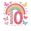 Rainbow Butterfly 10th Birthday Girl
