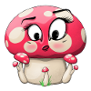 Cute Pink Mushroom Character Design