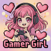 Pixel Art Gamer Fille Illustration