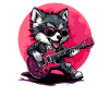 Guitar-Playing Wolf