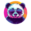 Cool panda with sunglasses