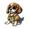 Beagle Dog Comic Vacation
