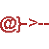Impression numérique Rose avec Pixel Art