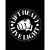 Motivational slogan with fist motif