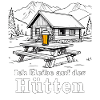 Ich bleibe auf der Wanderhütte