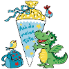 Dragon-écolier. Oh mon sac !