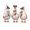 L’endroit est ivre, oies