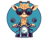 Giraffe with sunglasses