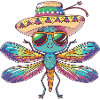 Libellule Drôle Sombrero