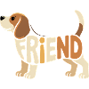 Beagle Friend - Cool Pet Logo
