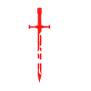 Gothic King Design mit schwertweißem Text