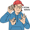 Sign Language Ocean Waves