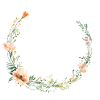 Boho Wildflower Wreath Personalizable