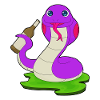Bouteille de bière Snake