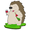 Igel Flasche Rotwein