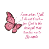 Inspirational Butterfly Faith Quote Design