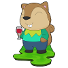 Squirrel Red Wine