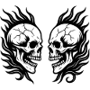 Tribal Skulls Black
