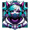 Casque Masque Catgirl Retro