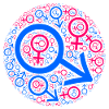 Gender muddle in circle design