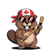 Humorous Beaver with Canadian Flair