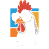Funny Rooster with Sunglasses Print