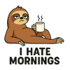 Sloth with coffee cup