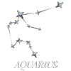 Aquarius Sternbild – Silber Minimal-Konstellation