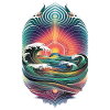 Waves And Sunrise Artwork