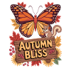 Autumn Joy Butterfly Squirrel and