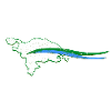 Thurgau Canton Outline with Wave