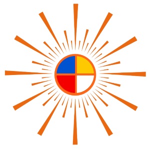 "Atem ist Leben" mit oranger Sonne (beidseitig)