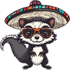 Skunk Funny Sombrero