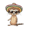 Erdmännchen Lustig Sombrero