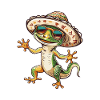 Lizard Comic Funny Sombrero