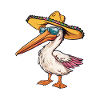 Pelican Bird Funny Sombrero