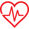 Heartbeat Line Heart Icon Design