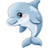Mignon bébé dauphin