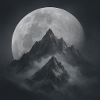 Magische Berge bei Vollmond