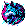 Dreamy Wolf Retro Design