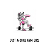 Chill Gym Girl Fitness Illustration