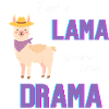 Lama avec chapeau Dire T-Shirt
