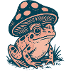 Vintage Pilzfrosch Cottagecore